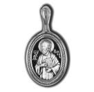 Святой Апостол Павел. Образок из серебра 925 пробы с родированием