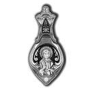 Блаженная Матрона Московская. Образок из серебра 925 пробы с родированием