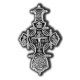 Распятие Христово. Икона Божией Матери Всецарица с предстоящими.  Православный крест из серебра 925 пробы с родированием