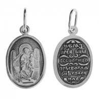 Подвеска "Смоленская Божия Матерь" из серебра 925 пробы с чернением фото