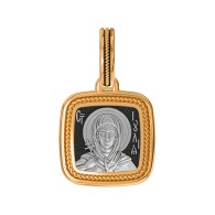 Святая Мученица Иулия. Образок из серебра 925 пробы с позолотой фото