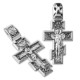 Нательный крест "Распятие Христово. Архангел Михаил" из серебра 925 пробы