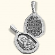 Иконка Божьей Матери «Владимирская» из серебра 925 пробы с чернением фото