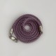 Шнурок на шею для детей и взрослых фиолетовый из серебра 925 пробы с родированием
