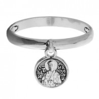 Кольцо "Николай Чудотворец" из серебра 925 пробы с чернением фото