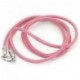 Хлопчатобумажный розовый шнурок из серебра 925 пробы с родированием