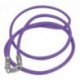 Хлопчатобумажный фиолетовый шнурок из серебра 925 пробы с родированием