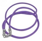 Хлопчатобумажный фиолетовый шнурок из серебра 925 пробы с родированием