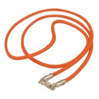 Хлопчатобумажный оранжевый шнурок из серебра 925 пробы с родированием фото