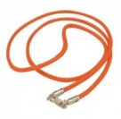 Хлопчатобумажный оранжевый шнурок из серебра 925 пробы с родированием