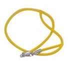 Хлопчатобумажный желтый шнурок из серебра 925 пробы с родированием