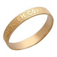 Религиозное кольцо из красного золота 585 пробы фото