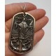 Православный медальон, образок, жетон путешественников и военных с ликом Св. Николая Чудотворца из серебра 925 пробы с молитвой