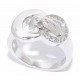 Кольцо с цирконом из серебра 925 пробы 4.79 гр. цвет металла белый арт.243152