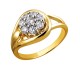 Кольцо с бриллиантом из комбинированного золота 585 пробы цвет металла комби 5.48 гр.