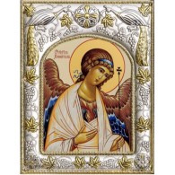 Икона Ангел Хранитель в серебряном окладе фото