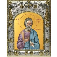Икона Андрей Первозванный, Апостол  в серебряном окладе фото