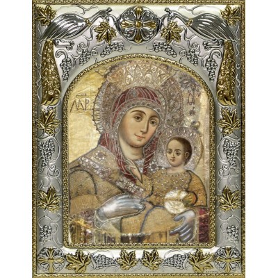 Икона Божией Матери Вифлеемская в серебряном окладе фото