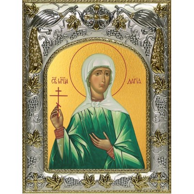 Икона Дария Великомученица  (Дарья) в серебряном окладе фото