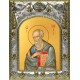 Икона Иоанн Богослов Апостол в серебряном окладе