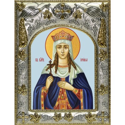 Икона Ирина Великомученица  в серебряном окладе фото