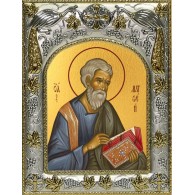 Икона Матфей, Апостол в серебряном окладе фото