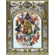 Икона Божией Матери Неопалимая Купина в серебряном окладе