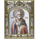 Икона  Николай Чудотворец 2 в серебряном окладе