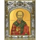 Икона Николай Чудотворец 3 в серебряном окладе