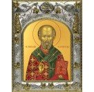 Икона освященная "Николай Чудотворец, архиепископ Мир Ликийских", 14x18 см