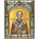 Икона Николай Чудотворец 4 в серебряном окладе