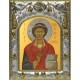 Икона Пантелеймон (Пантелеимон) Целитель в серебряном окладе