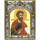 Икона  Петр,  Апостол в серебряном окладе