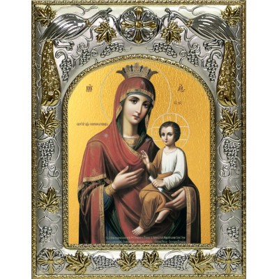 Икона Божией Матери Скоропослушница в серебряном окладе фото