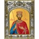 Икона Константин святой равноапостольный царь в серебряном окладе