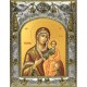 Икона Божия Матерь Смоленская в серебряном окладе