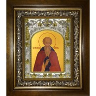 Икона освященная "Михаил Малеин, преподобный, игумен", в киоте 20x24 см фото