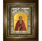 Икона освященная "Михаил Малеин, преподобный, игумен", в киоте 20x24 см