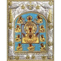 Икона освященная "Курско-Коренная Божия Матерь", 14x18 см фото