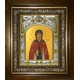 Икона освященная "Моисей Угрин (венгр), Печерский, преподобный", в киоте 20x24 см
