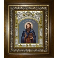 Икона освященная "Прохор Печерский преподобный, Лебедник", в киоте 20x24 см фото