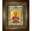 Икона освященная "Максим Тотемский, Христа ради юродивый, пресвитер, праведный", в киоте 20x24 см