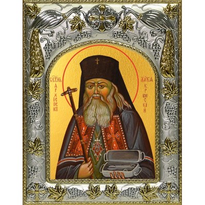 Икона освященная "Лука святитель, исповедник, архиепископ Крымский", 14x18 см фото