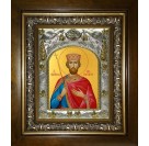 Икона освященная "Константин равноапостольный царь",в киоте 20x24 см