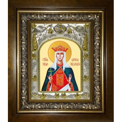 Икона освященная "Александра Римская мученица", в киоте 20x24 см фото