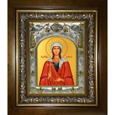 Икона освященная "Лариса", в киоте 20x24 см фото