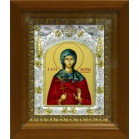 Икона освященная "Марина Антиохийская великомученица", в киоте 20x24 см фото