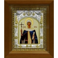 Икона освященная "Нина равноапостольная", в киоте 20x24 см фото