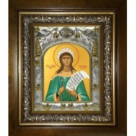 Икона освященная "Серафима дева мученица", в киоте 20x24 см фото