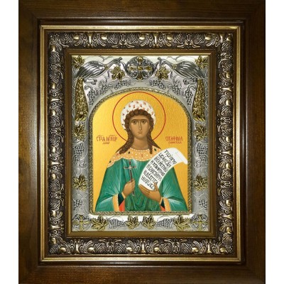 Икона освященная "Серафима дева мученица", в киоте 20x24 см фото